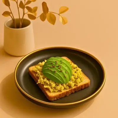 Scrambled egg toast
