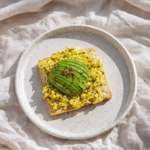 Scrambled egg toast