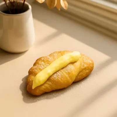Custard Cream Medialuna